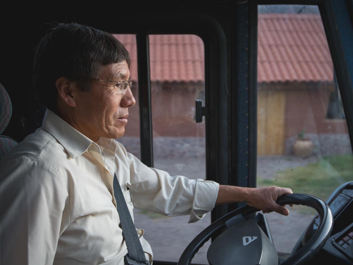 Peru man drives bus for peru summer program
