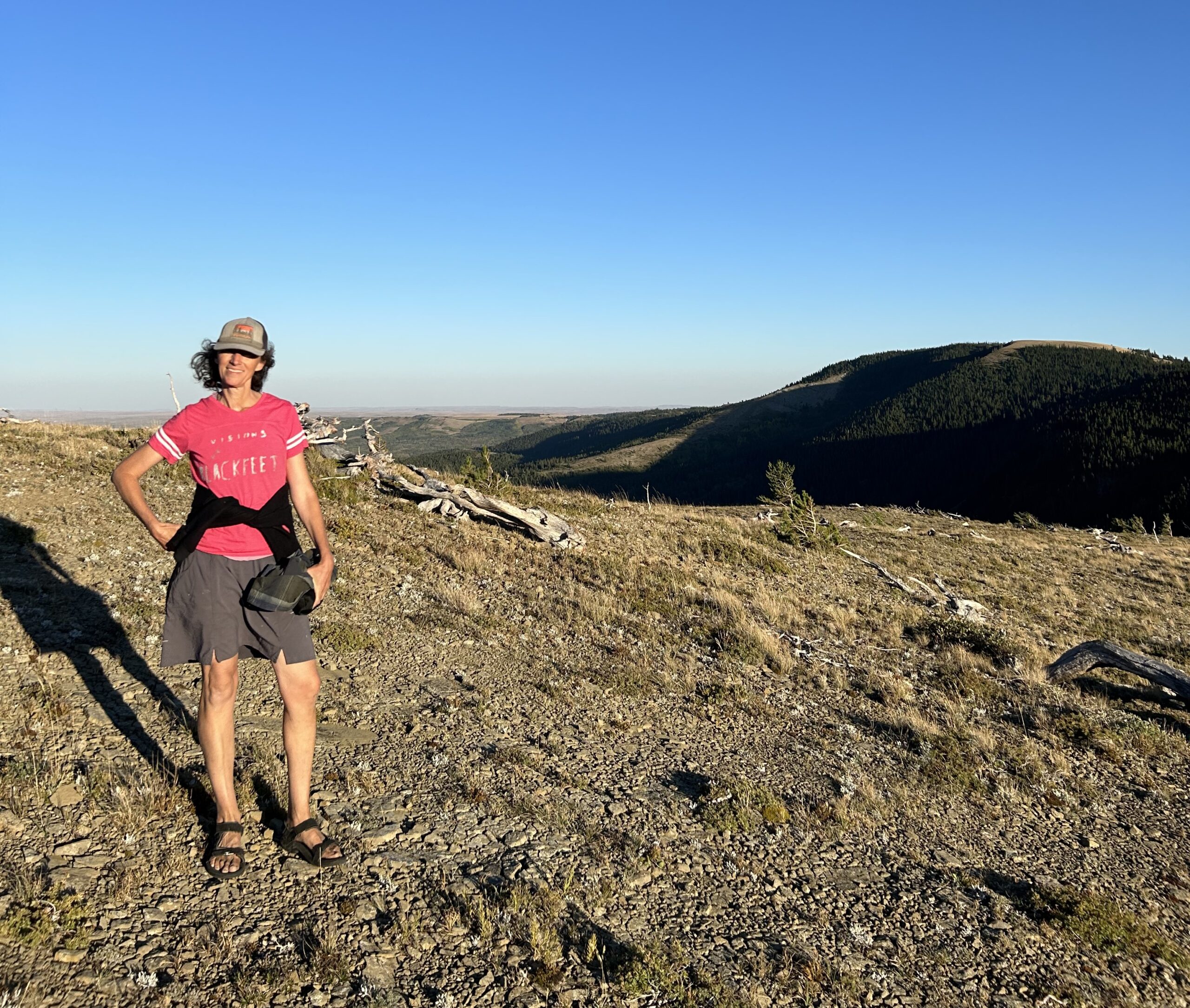 VISIONS executive director Katherine hiking in Montana 2