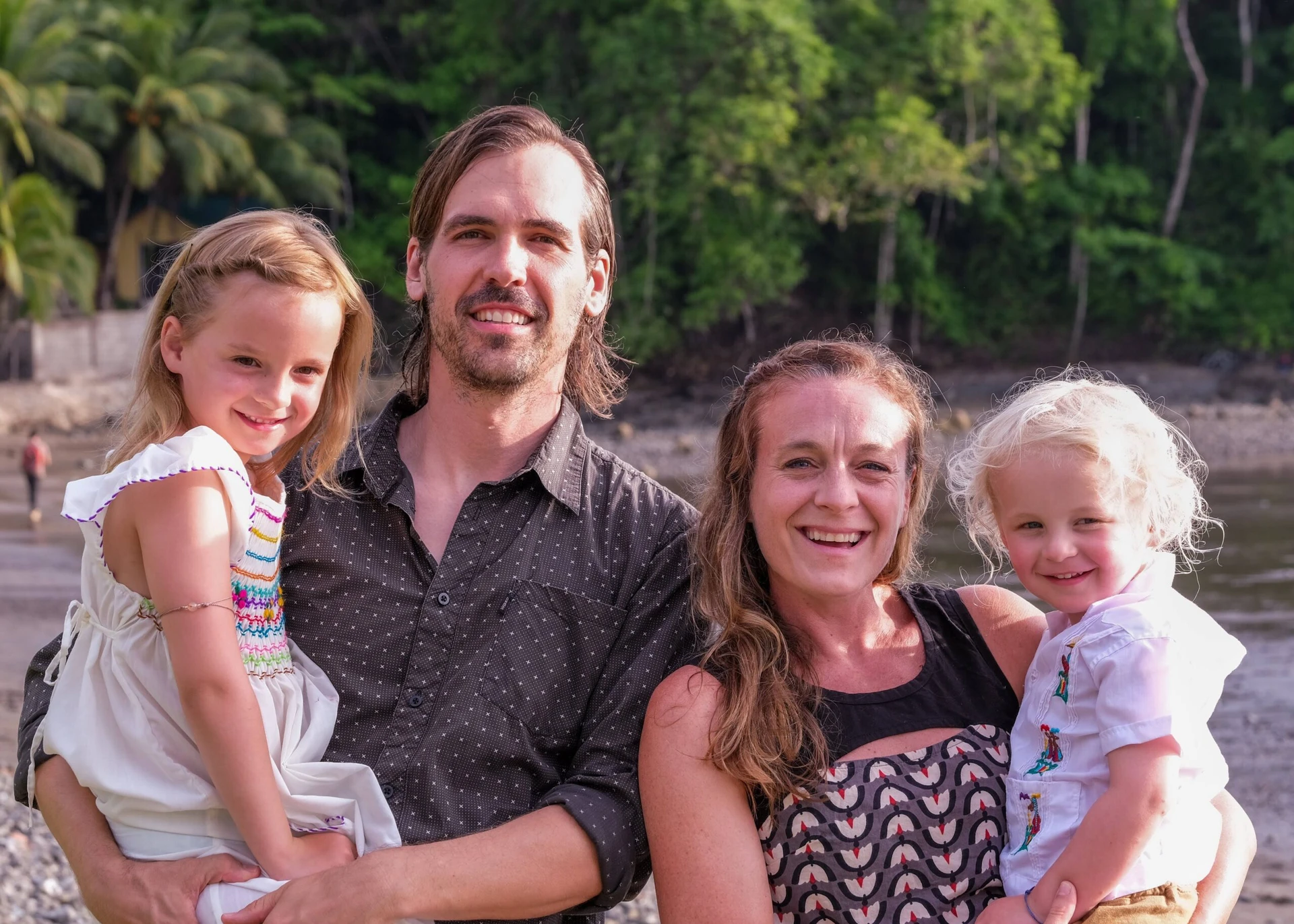 Anni, a VISIONS summer leader alum, with her husband and two children in Austin, TX