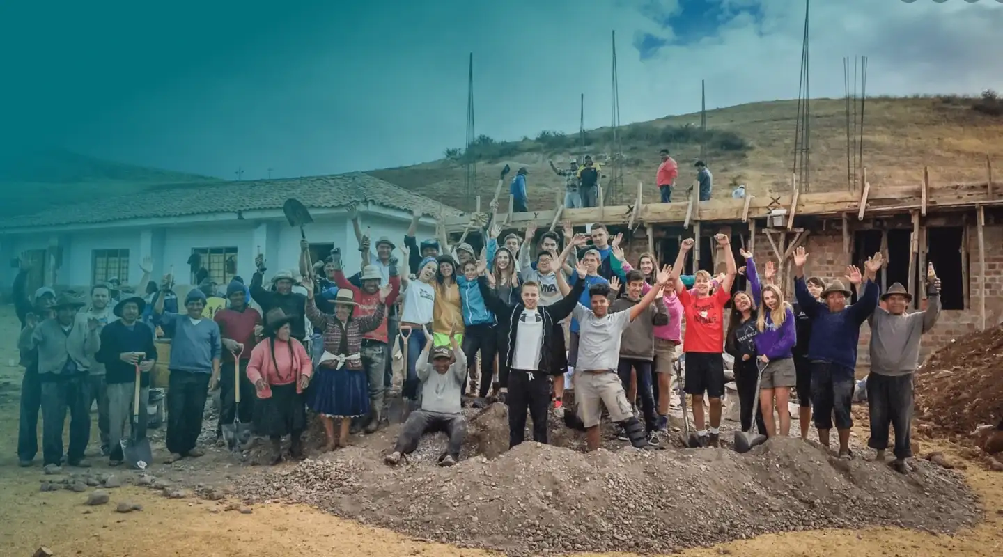 students camping outside tents