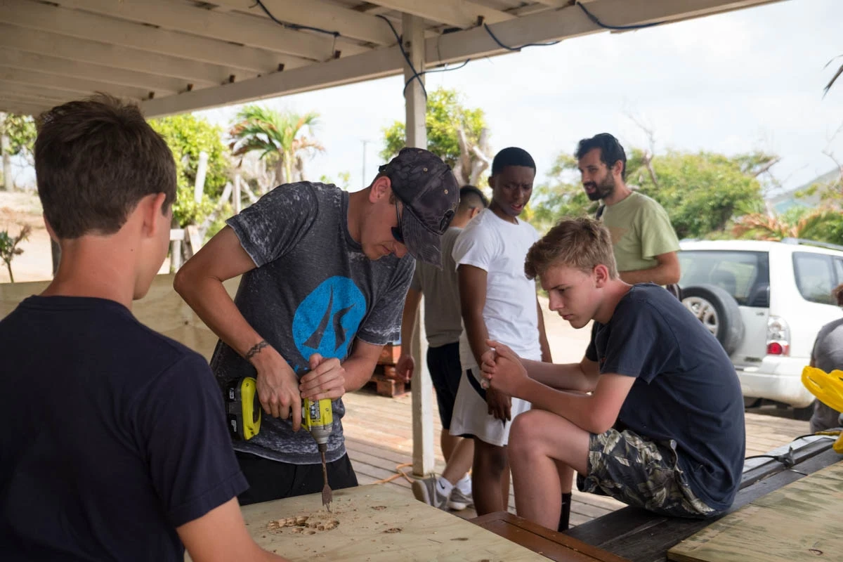 British Virgin Islands hurricane relief volunteer work
