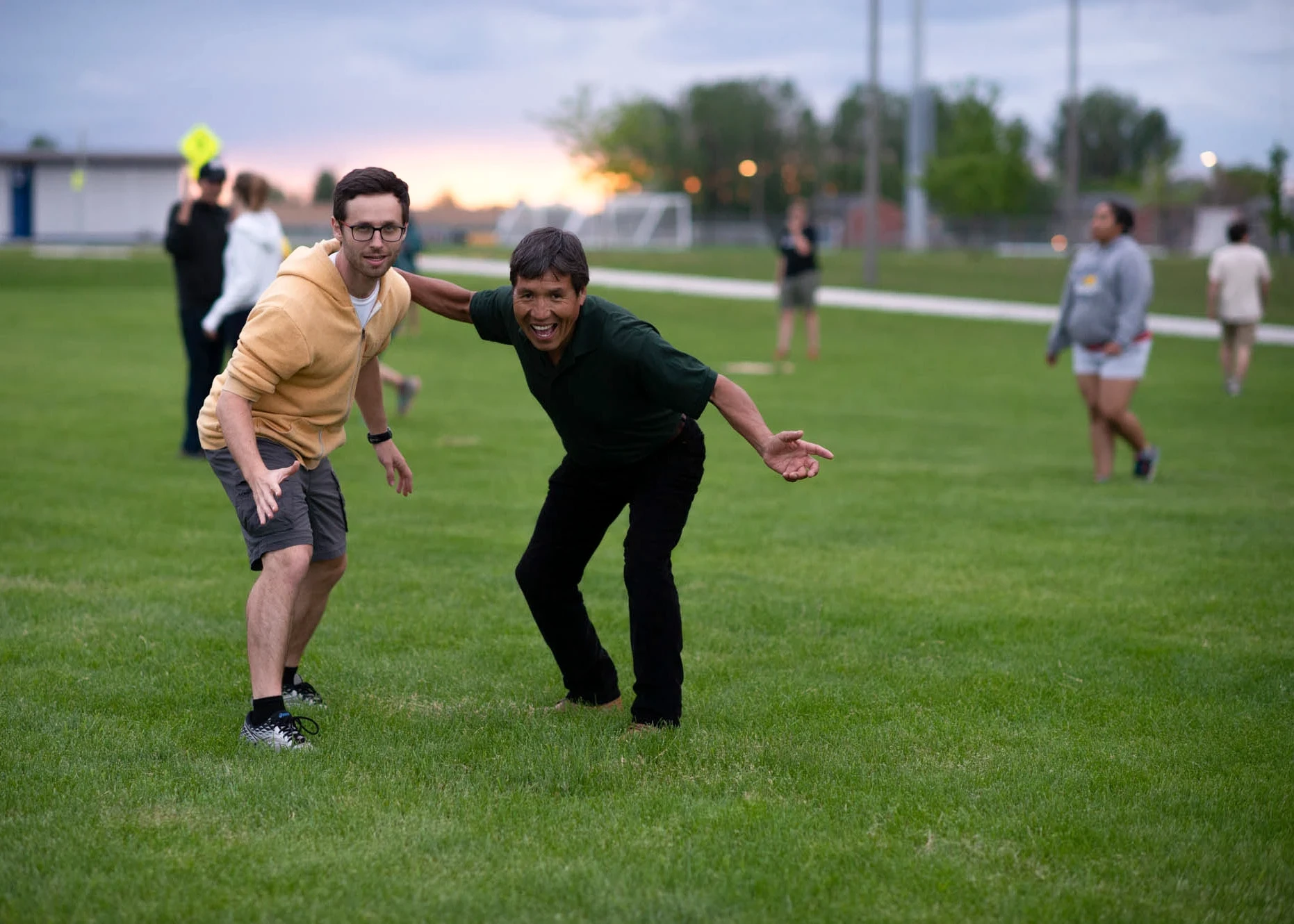 Visions leaders from around the world get ready to run in kickball game
