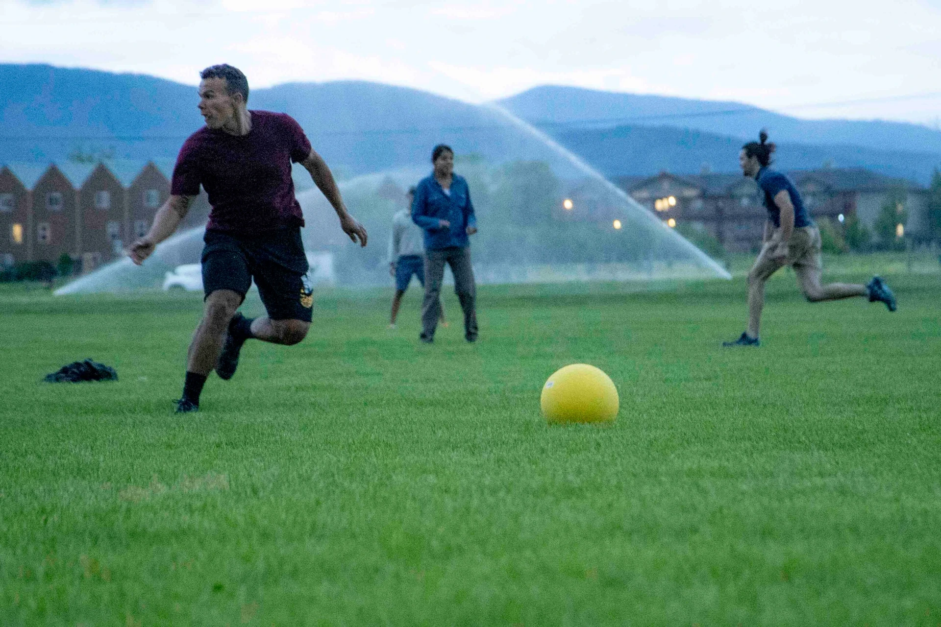 Visions leader runs to grab kickball