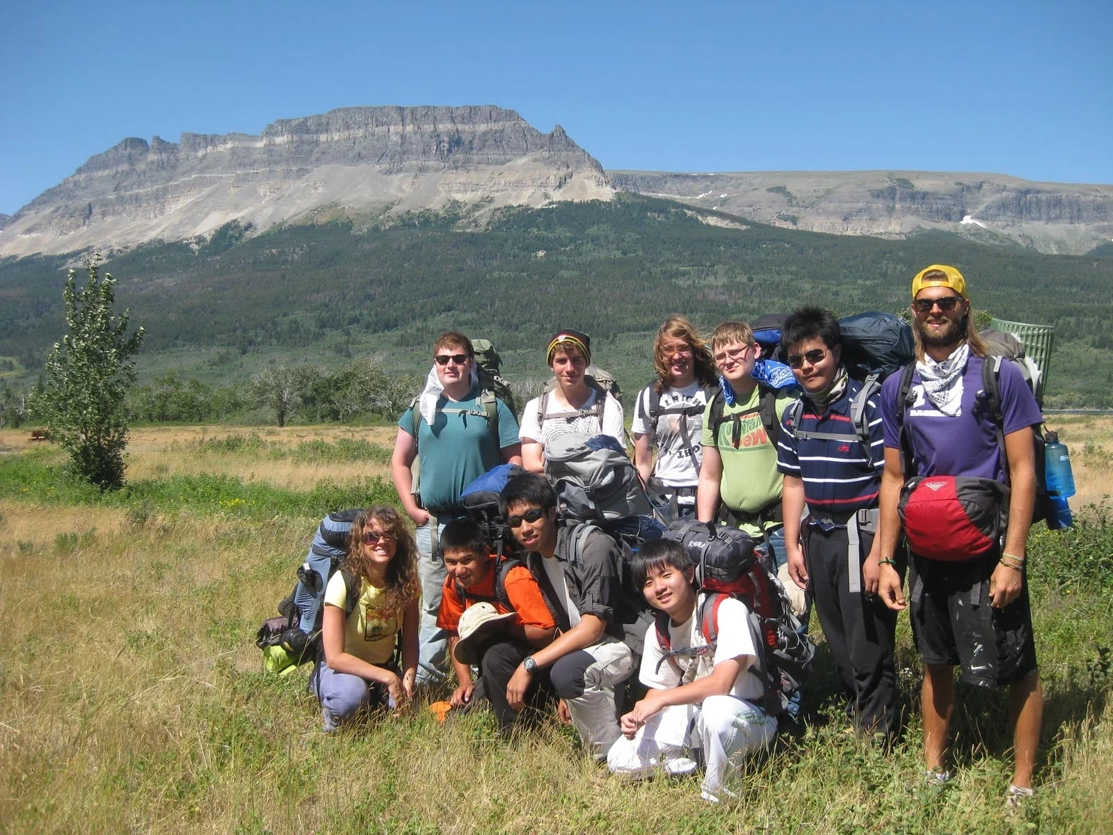 VISIONS leaders take VISIONS teen boys backpacking in Glacier National Park